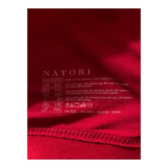 Natori bra 723154 Bliss Perfection contour soft cup red size 32DDD 32F - Picture 5 of 5